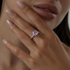 92011717- Серебряное кольцо дорожка с ситаллом с эффектом ОМБРЕ