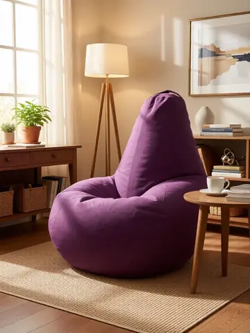 Кресло-мешок «Груша» Велюр бордовый XXXXL