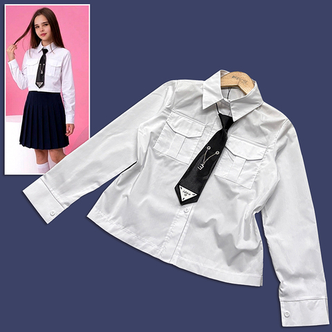 Блуза хлопок девочке (9-12) 260424-SH803