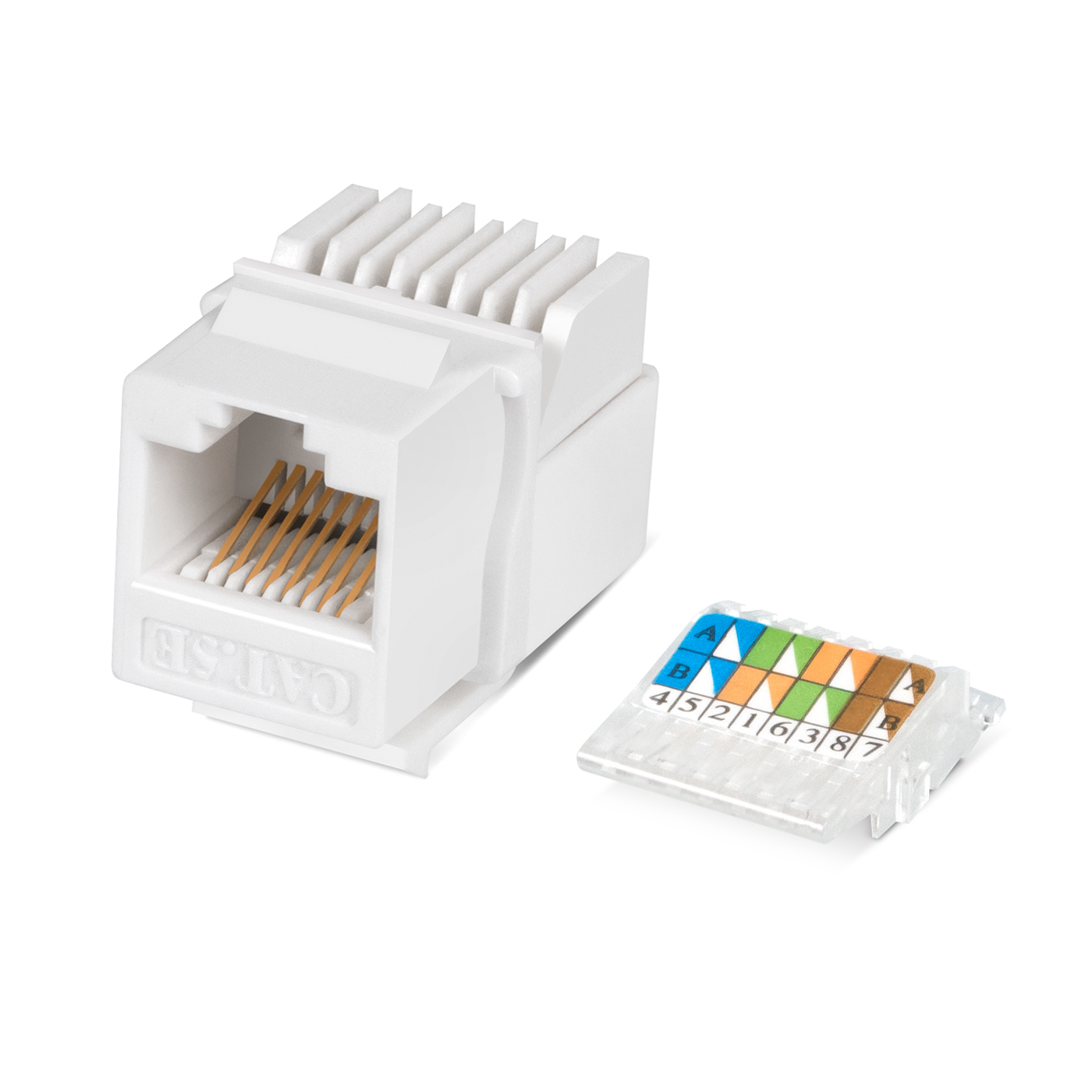 Вставка Keystone Jack RJ-45(8P8C) Ripo (Рипо), категория 6, без инструмента  Toolless, белая