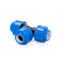 Тройник компрессионный для ПНД труб Lammin, 25 x 20 x 25 мм