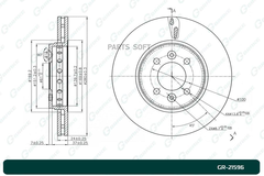 Диск тормозной вентилируемый G-brake  GR-21596