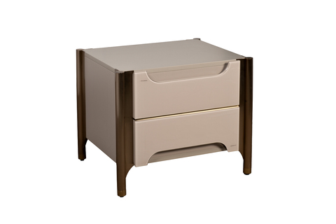 Тумбочка с двумя ящиками 60x50x51см Garda Decor Grimaldi бежевая