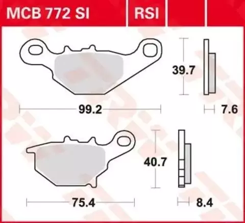 Колодки тормозные дисковые MCB772SI