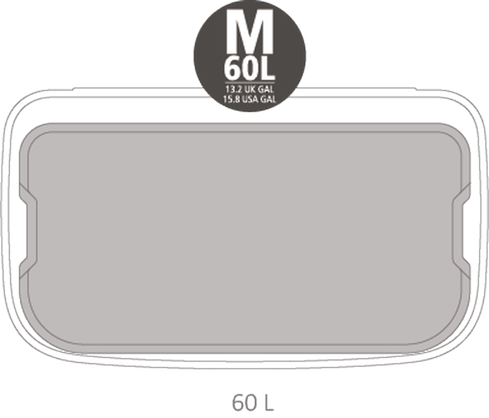 Мусорный бак Touch Bin Bo (60 л), Минерально-серый, арт. 223129 - фото 1