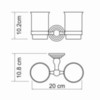 Держатель стакана двойной WasserKraft Ammer K-7028D