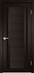 Межкомнатная дверь Z-4 / Цвет тон Венге / Остекление "Лакобель черное" / Двери Верда