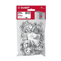 ЗУБР Кляймер, 5 мм, цинк, 100 шт, крепеж для вагонки (3075-05)