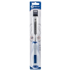 Стамеска плоская КОБАЛЬТ 18 х 140 мм, CR-V, двухкомпонентная рукоятка (1 шт.) блистер (245-565)