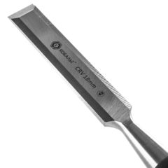 Стамеска плоская КОБАЛЬТ 18 х 140 мм, CR-V, двухкомпонентная рукоятка (1 шт.) блистер (245-565)