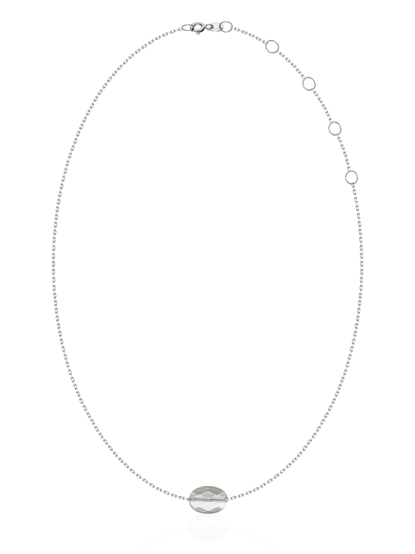 Серебряный чокер с кристаллом Swarovski Silver Shade