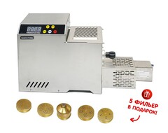 Машина производства макарон до 12 кг/ч c тестомесом на 2.5 кг, 5 фильер, нож автоподрезки Kocateq OMJ2 with cutter
