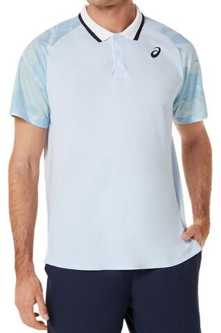 Поло теннисное Asics Court Polo Shirt - soft sky/midnight