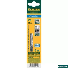 KRAFTOOL Pro Cut, 130 мм, 6 шт, спиральные полотна для лобзика (15344-03)