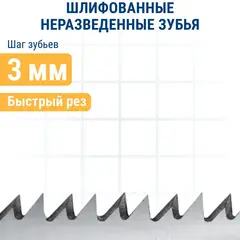 Пилки для лобзика по дереву, ДСП ПРАКТИКА тип T301CD 116 х 90 мм, быстрый рез, HCS (2шт.) (034-571)