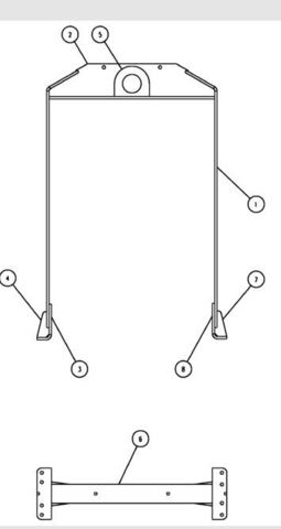 Рама для подъема ДГУ в сборе / LIFTING FRAME S/POINT. S1 (WHITE) ASSY АРТ: 10000-45214