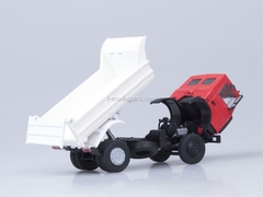 MAZ-5551 tipper later cabin 1988 low body red-white AutoHistory 1:43