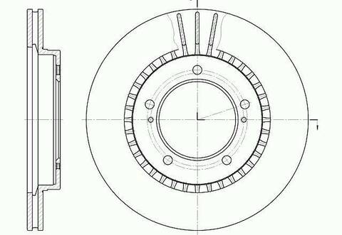 Диск тормозной вентилируемый G-brake  GR-02806