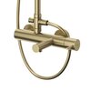 Cezares LEAF-CVDA-30-L-MM Душевая стойка телескопическая, с изливом с верхним и ручным душем, верхний душ диаметр 230 мм АБС пластик, исполнение Morning Mist