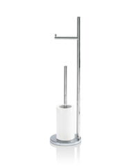 Decor Walther 0838400 Decor Walther DW 6700 Напольная стойка с ершиком и бумагодержателем, фарфор, цвет: хром / белый фото