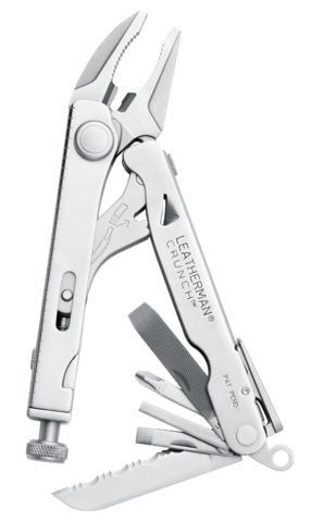 Мультитул Leatherman Crunch, 15 функций, кожаный чехол