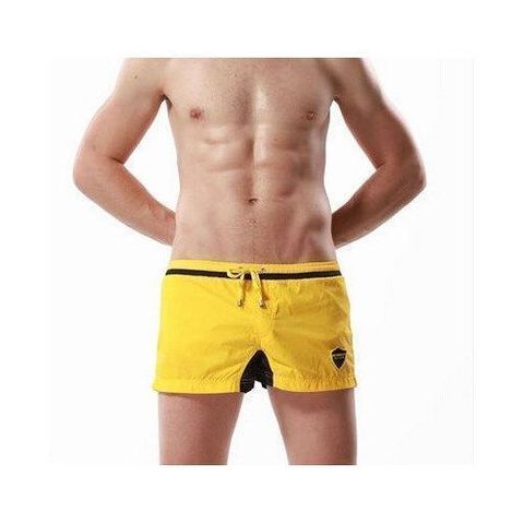 Шорты спортивные желтые с черной вставкой SEOBEAN HEALTH SHORTS YELLOW BLACK 50603