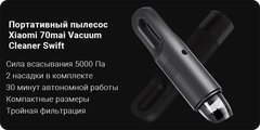 Пылесос 70mai Vacuum Cleaner Swift, черный