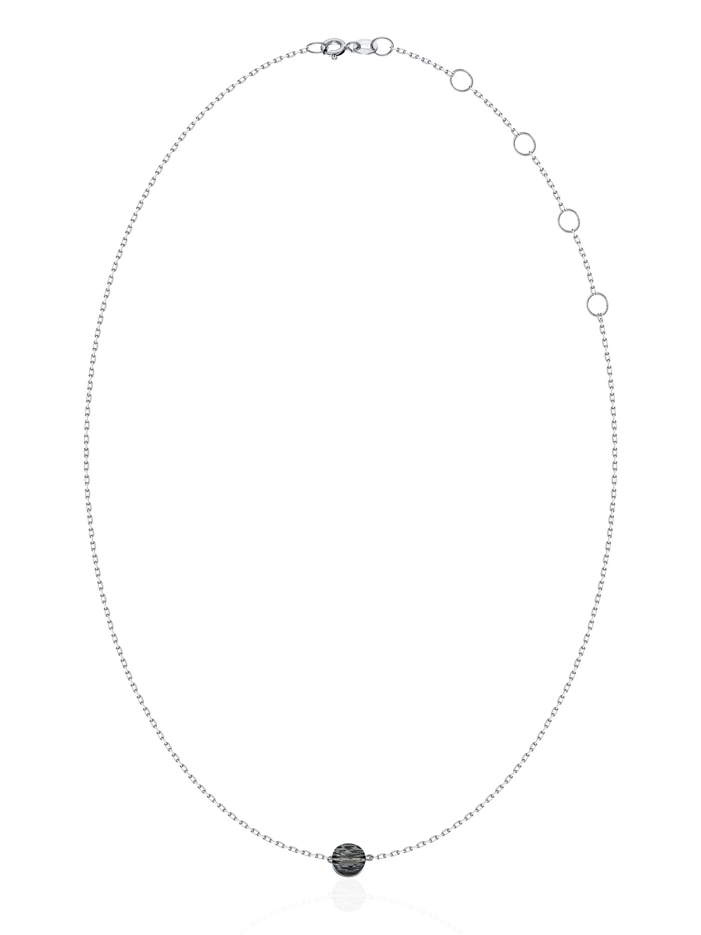 Серебряный чокер с кристаллом Swarovski Silver Night