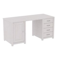 Стол письменный двухтумбовый Фьорд (белый воск), 155x74x65 см