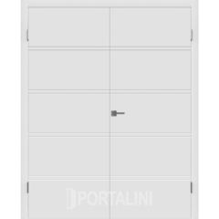 Купить Двустворчатая дверь эмаль VFD Boston Polar белая глухая