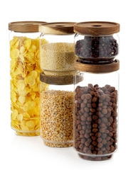 Банки для хранения, 200 мл, 500 мл, 750 мл , 1000 мл, 1500 мл, 5 шт .