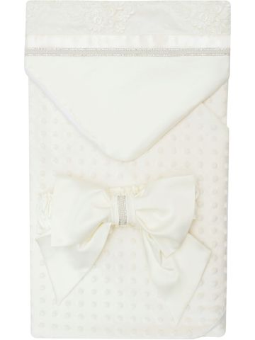 Плед-конверт трикотажный молочный "Роскошь"