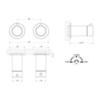 Gessi 316 Shower 54234#727 Термостат для душа на 2 выхода, внешняя часть, Brushed Brass
