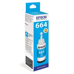 Чернила голубые Epson для L100, L110, L120, L1300, L200, L210, L300, L350, L355, L550, L486 (70 мл) C13T66424A
