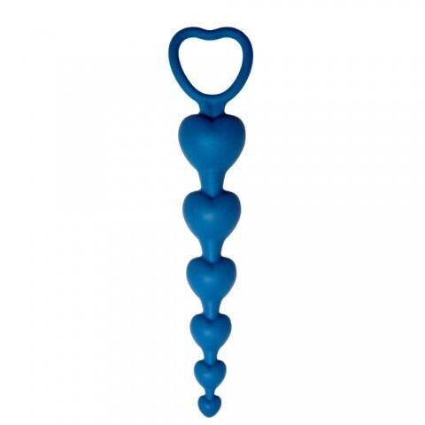 Анальная цепочка Love Beam, диаметр до 3,2 см, длина 19, кобальт, One Size