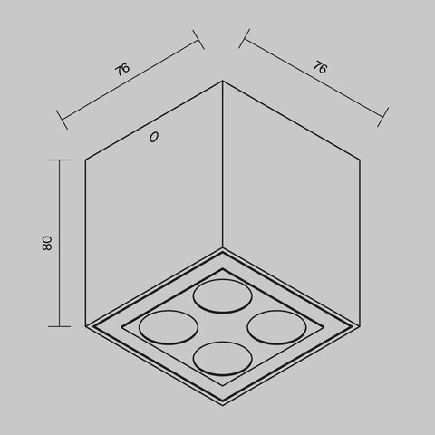 Накладной светодиодный светильник Maytoni Ares O309CL-L8GF3K