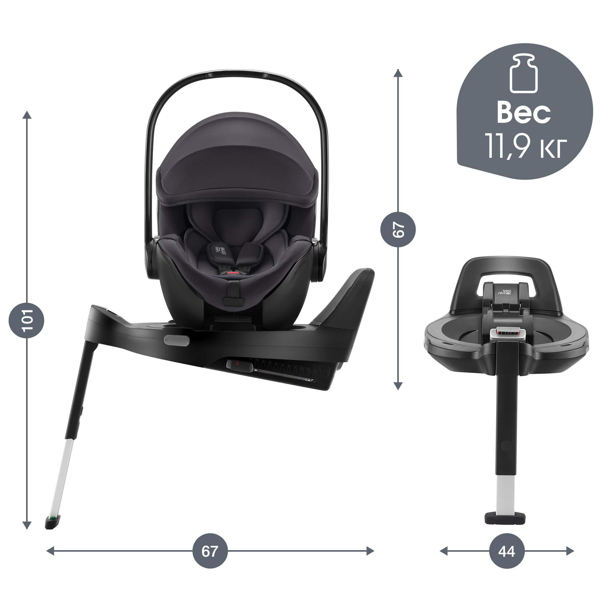 Комплект BABY-SAFE PRO Classic | Deep Grey + VARIO BASE 5Z