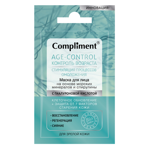 Compliment Age-control маска для лица на основе морских минералов и спирулины
