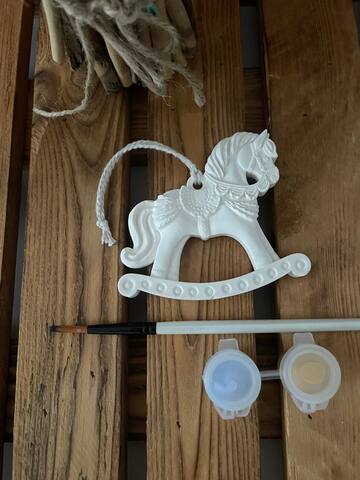 Лошадка-качалка. Фигурка для росписи. Подвеска FRG-206