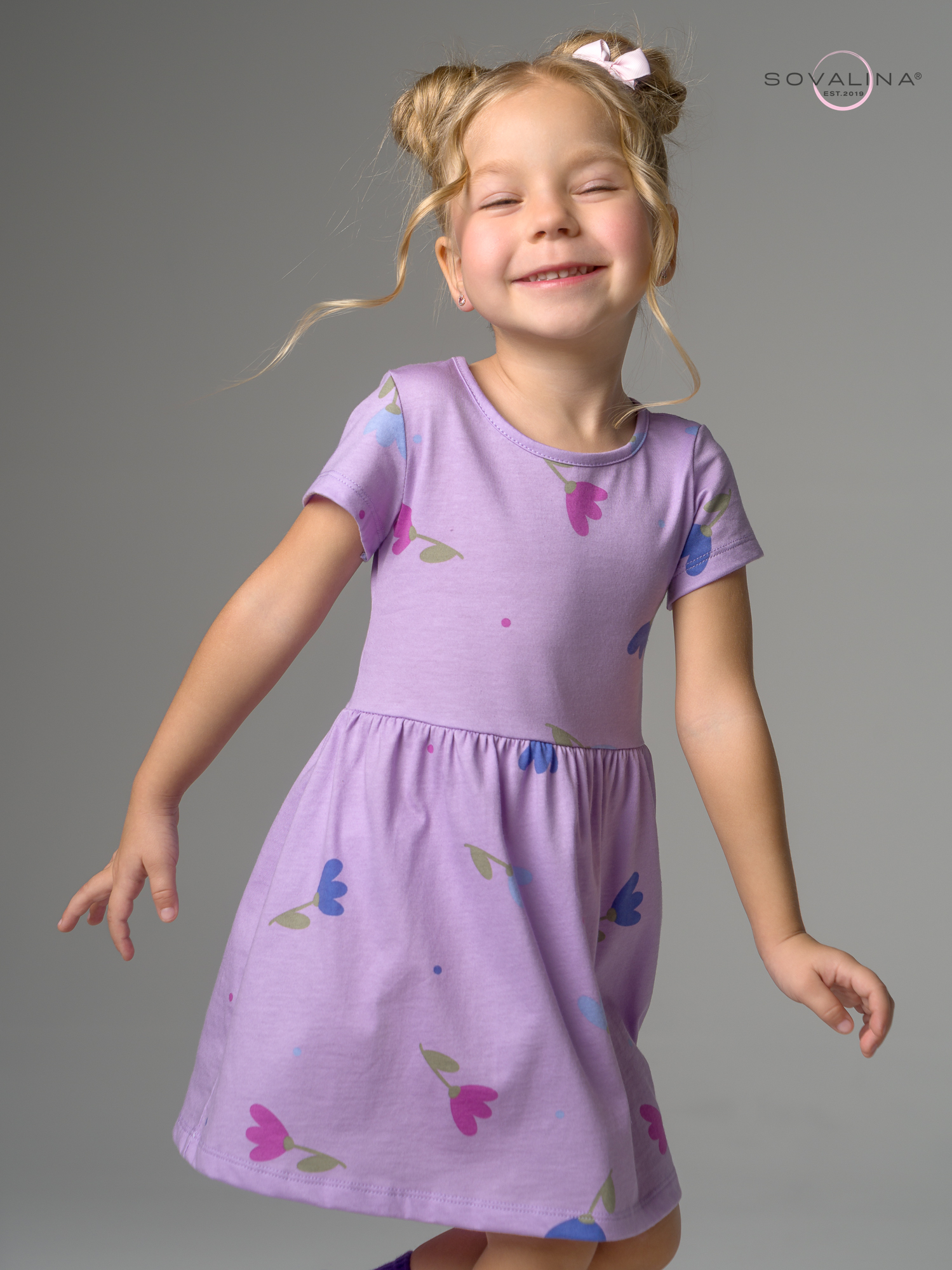 Платье Лето сиреневый колокольчик