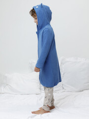 халат  для мальчика  К 5801/яркий кобальт(мишка)