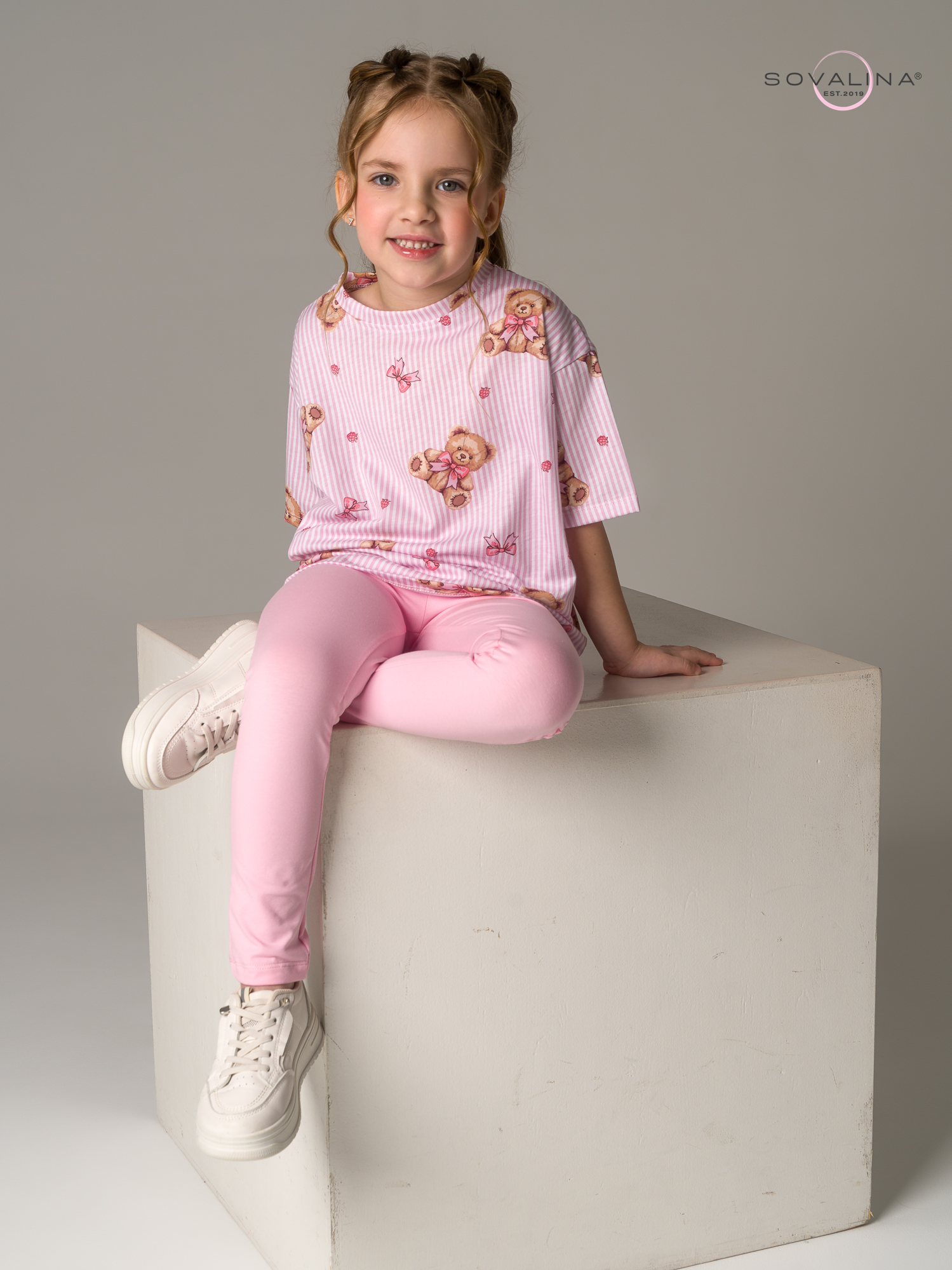 Костюм Мун мишки с бантиком-роза