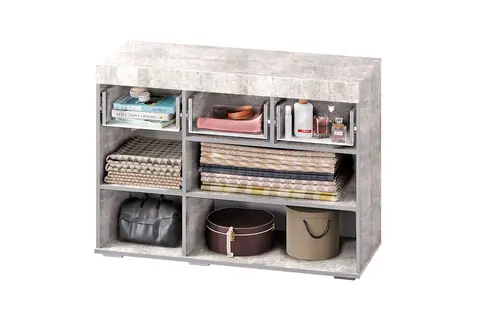 Комод Инстайл бетон / белый