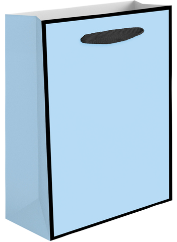 Пакет подарочный S вертикальный, Премиум, Светло-голубой, 28*20*9,5 см (Д*В*Ш), 1 шт.