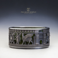 Вазочка "Ассирия". Зелёный нефрит.