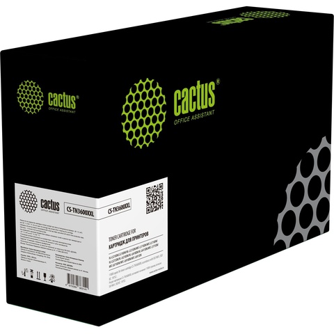 Картридж лазерный Cactus CS-TN3600XXL TN-3600XXL черный (11000стр.) для Brother HL-L5210, MFC-L5710, HL-L5215, HL-L6210, HL-L6410, HL-L6415, MFC-L5715, MFC-L6710, MFC-L6910, MFC-L6915