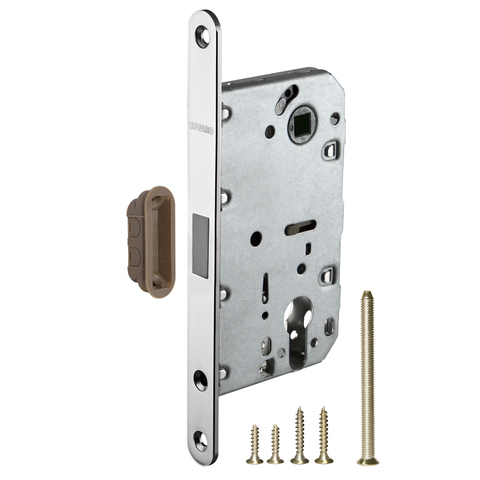 Замок межкомнатный под цилиндр MAGNET M85C-50 CP (хром) (new plate)