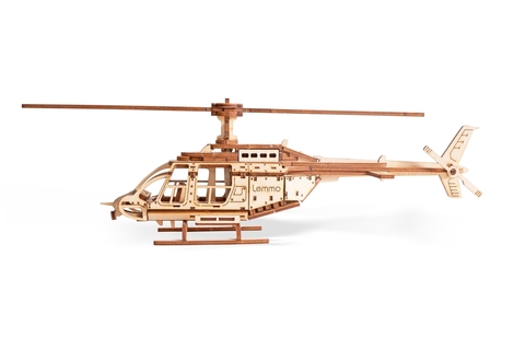 Вертолет Эдисон от Lemmo - Деревянный конструктор, 3D пазл, сборная модель
