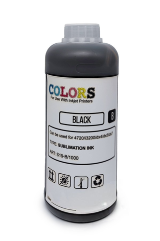 Сублимационные чернила COLORS S19 Black 1000 мл