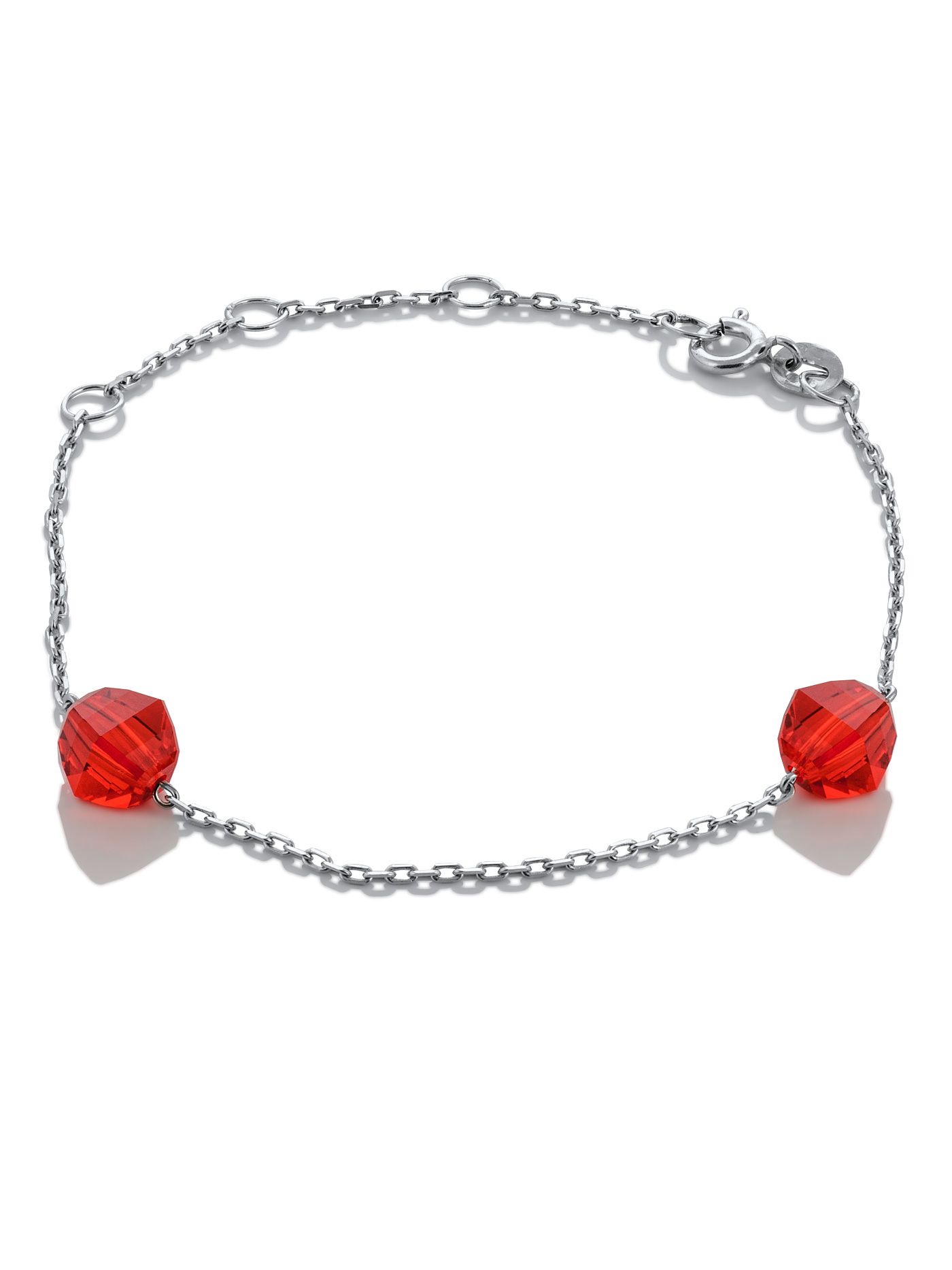 Серебряный браслет с кристаллами Swarovski Light Siam